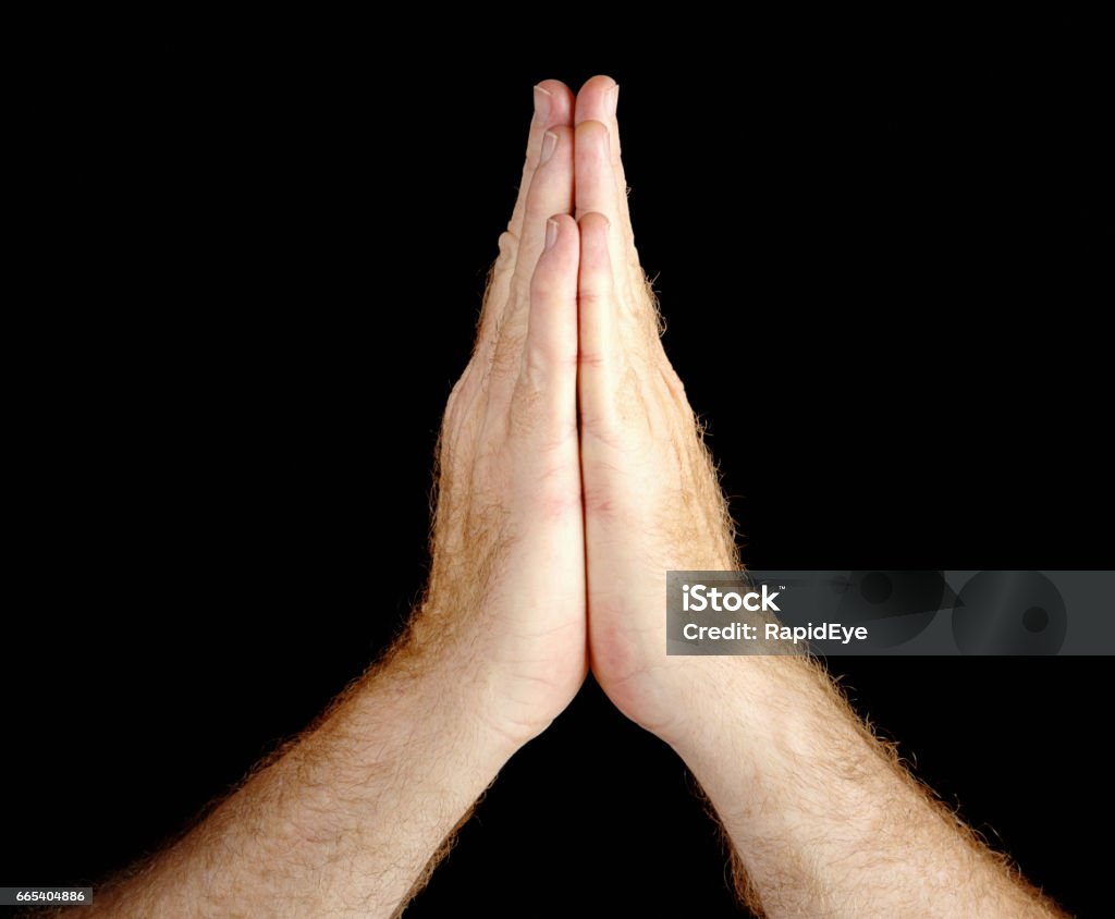 Dấu Hiệu Bàn Tay Bàn Tay Nam Nắm Chặt Trong Lời Cầu Nguyện Chống ...