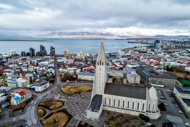 istock Aerial view Reykjavik Iceland. 665405852