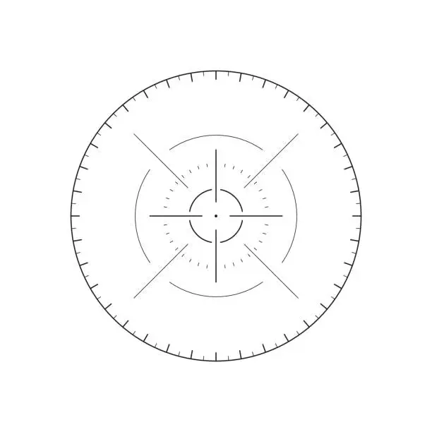 Vector illustration of Futuristic crosshair for user interface