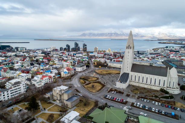 istock Aerial view Reykjavik Iceland. 665405984