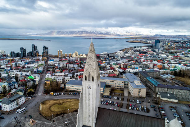 istock Aerial view Reykjavik Iceland. 665406134