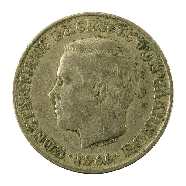istock 5 greek drachma coin (1966) reverse isolated on white background 665407286