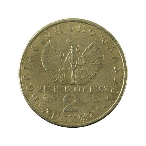 istock 2 greek drachma coin (1967) obverse isolated on white background 665407694