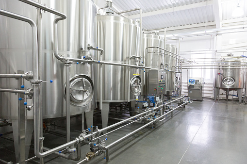 Technological equipment in modern  dairy plant