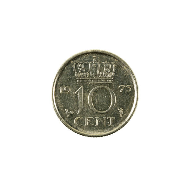 istock 10 dutch cent coin (1973) obverse isolated on white background 665411562