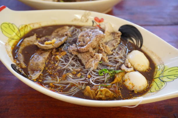 istock Bowl of thai style beef noodle soup 665411714