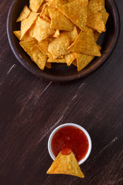 istock Nachos chips. Delicious salty tortilla snack. 665411946
