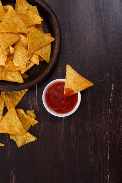 istock Nachos chips. Delicious salty tortilla snack. 665412022