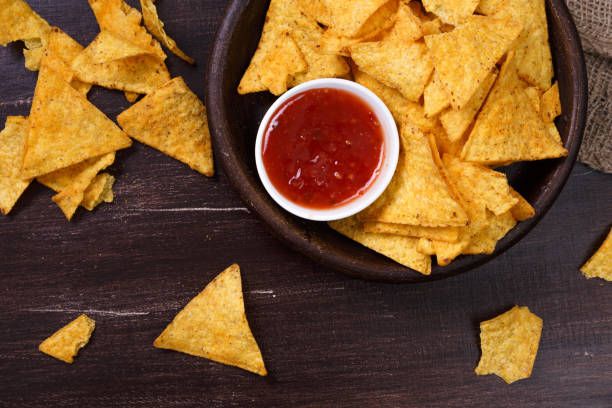 istock Nachos chips. Delicious salty tortilla snack. 665414418