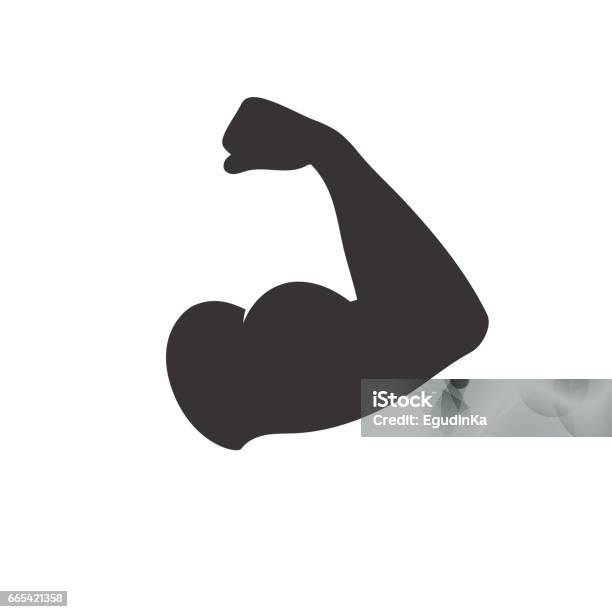 Muscular Arm Icon Stock Illustration - Download Image Now - Muscular Build, Icon, Strength