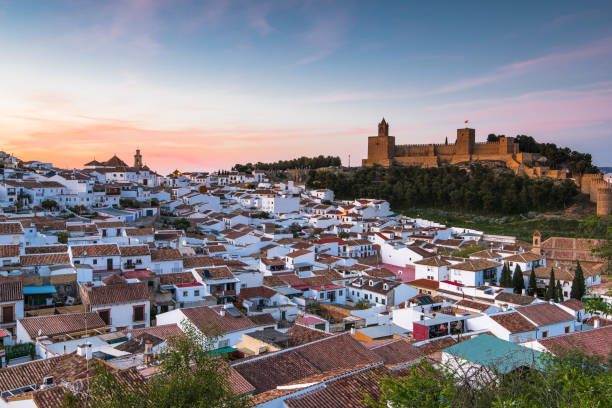 istock Panoramic cityscape of Antequera at twilight, Spain 665422008