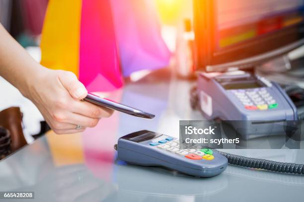 Near Field Communication Mobile Phone Payment Stock Photo - Download Image Now