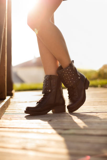 istock Fashion model wearing shoes 665430844