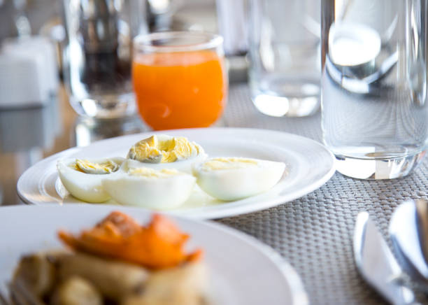 Food served on plate at restaurant