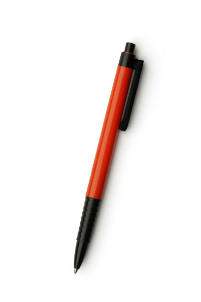 orange felt-tip pen isolated on white background