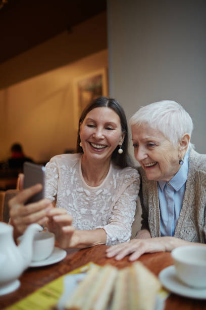 istock Selfie of restful women 665431936