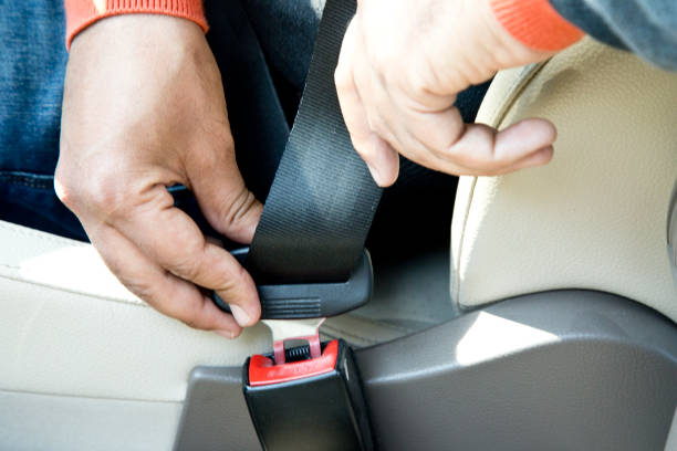 istock Fastening car seat belt 665438502