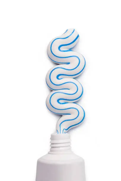 tube of toothpaste on a white background