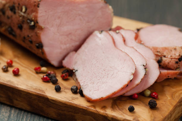 istock tasty ham on a wooden table 665466074