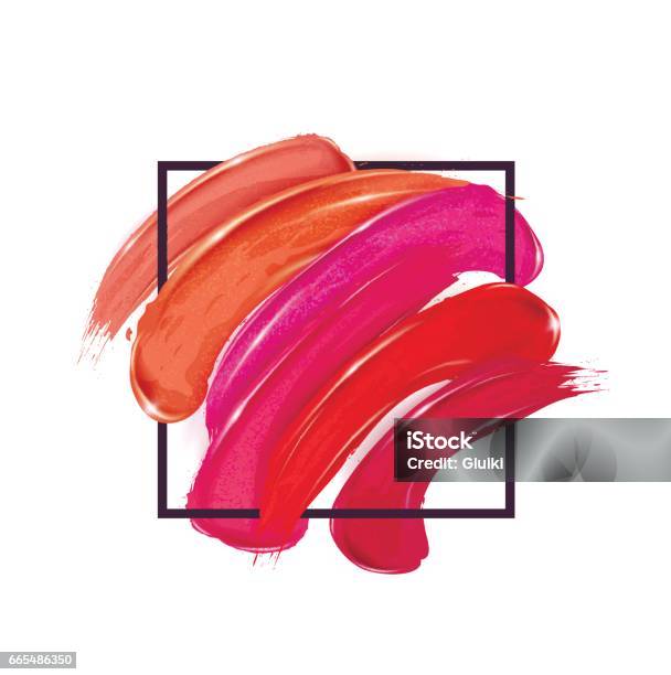 Smears Lipstick Set Stock Illustration - Download Image Now - Logo, Art, Lifestyles