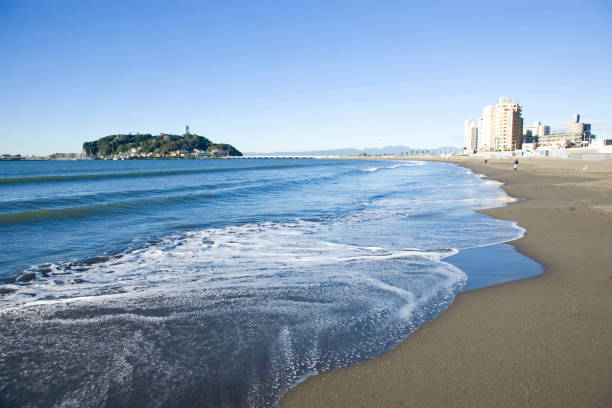 istock Fragment torrent East Beach and Enoshima 665493302