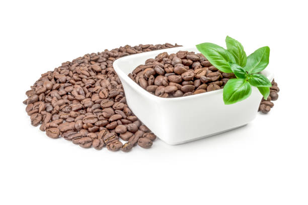 istock Closeup of coffee beans isolated on a white background cutout 665493502