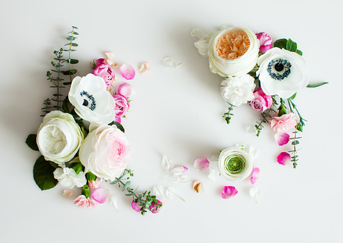 Floral wedding frame