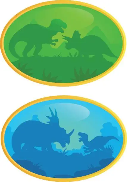 Vector illustration of dinosaurs