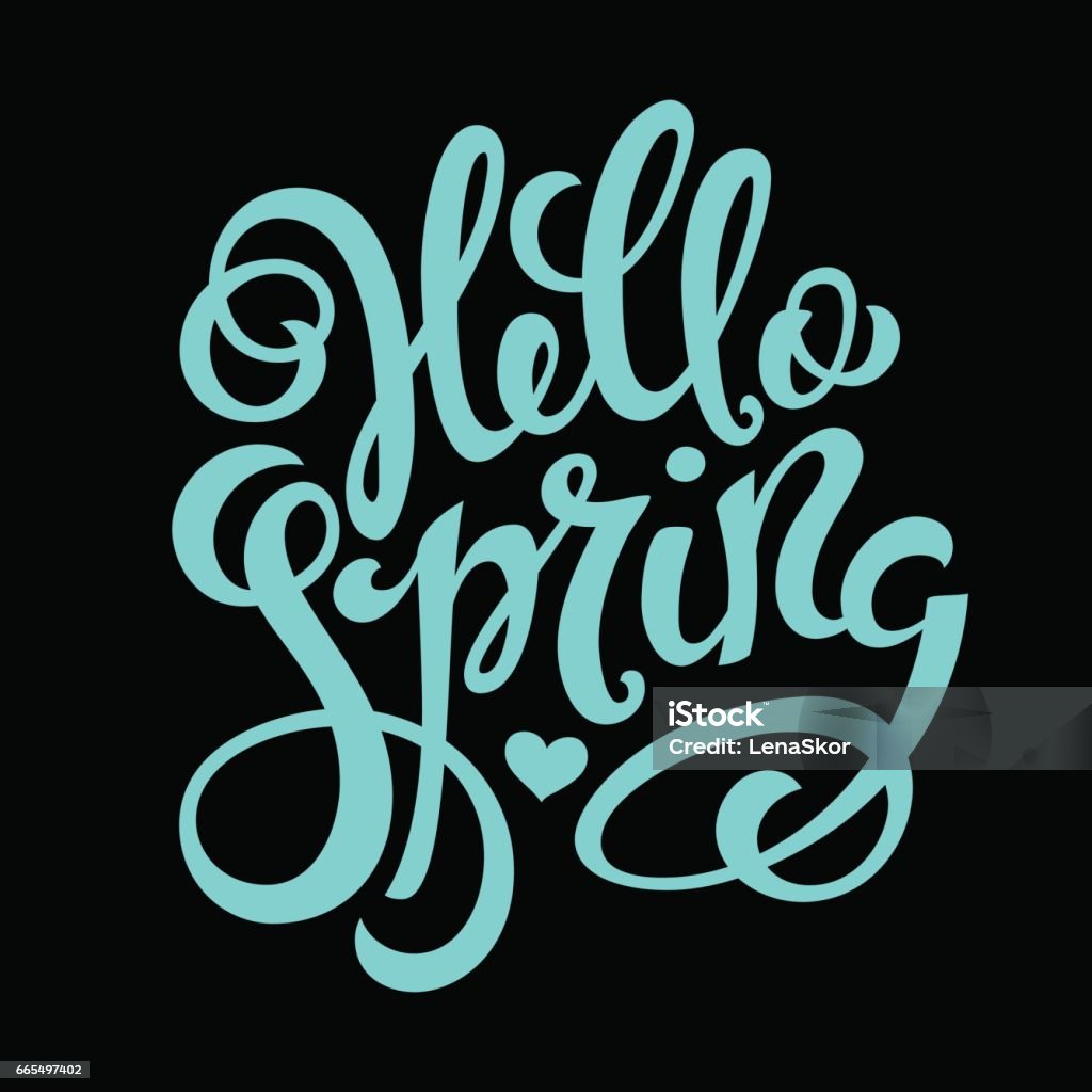 Hello Spring Poster Stock Illustration - Download Image Now - Abstract ...
