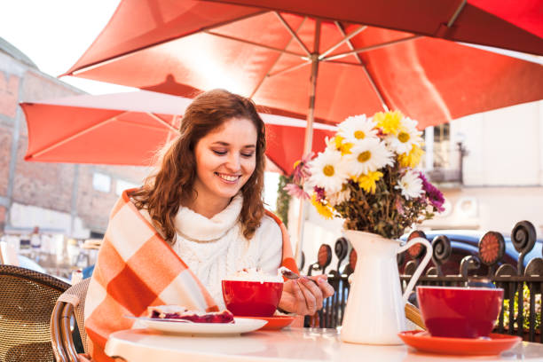 istock Woman in cafe outdoor 665502914