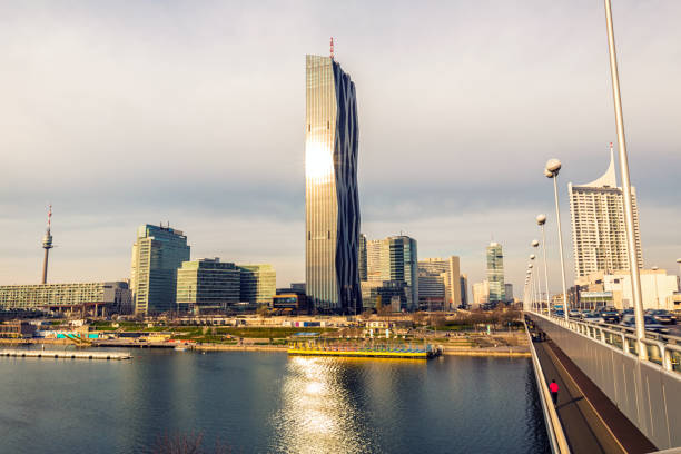 istock Financial district in Vienna with Danube river 665506462