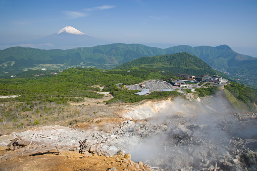 Great boiling Valley and Mt. Fuji