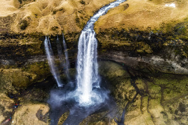 조감도 폭포 seljalandsfoss - north cascades national park aerial view washington state usa 뉴스 사진 이미지