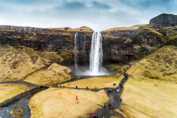 조감도 폭포 seljalandsfoss - north cascades national park aerial view washington state usa 뉴스 사진 이미지