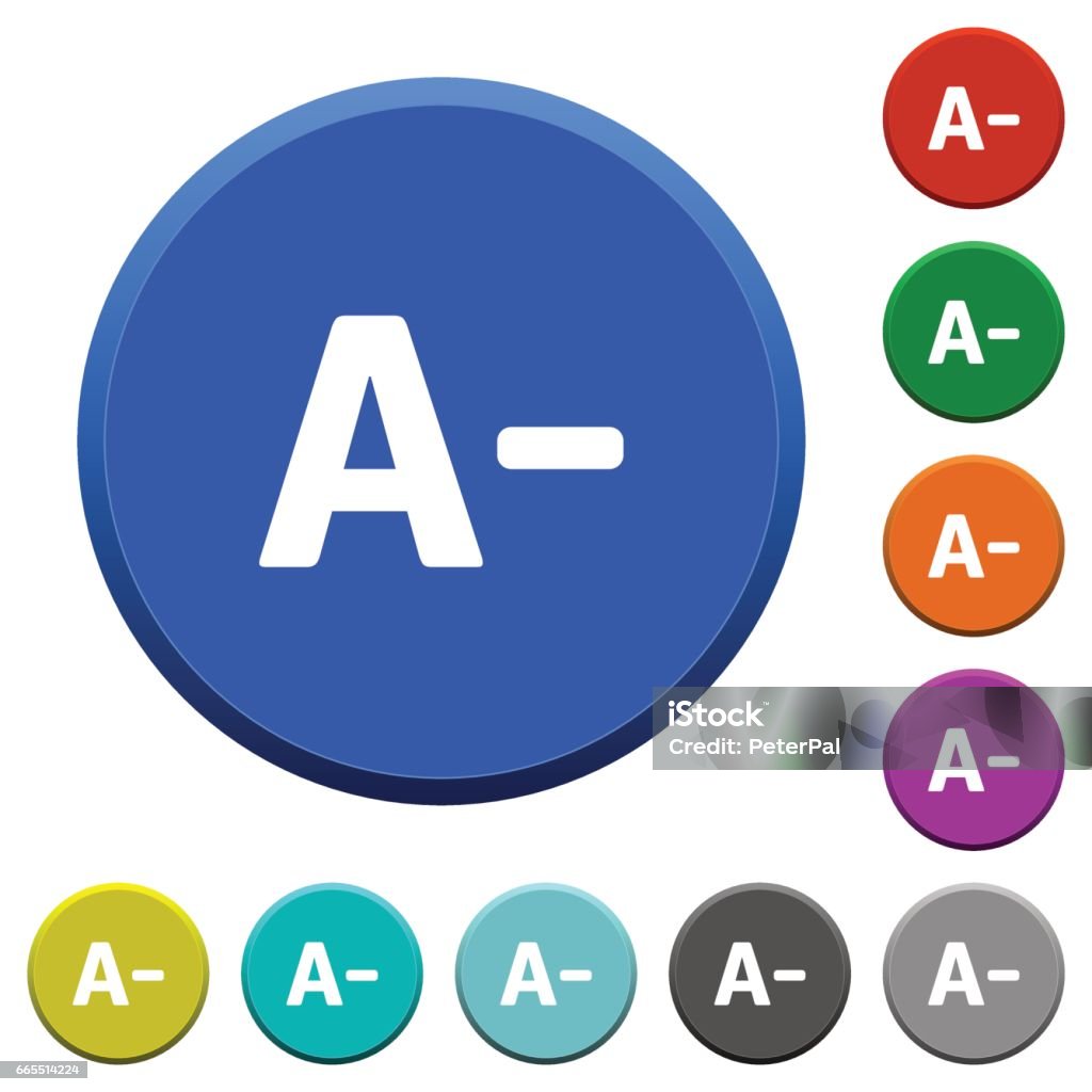 Decrease Font Size Beveled Buttons Stock Illustration - Download Image ...