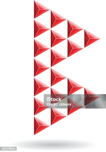 Colorful Abstract Symbol Of Letter B Stock Illustration - Download Image Now - Abstract, Angle, Art