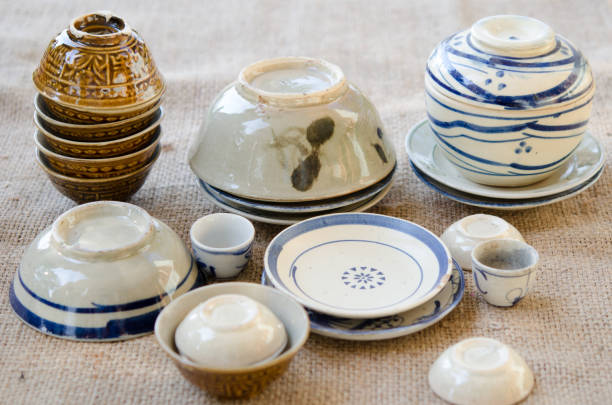 istock Asian vintage tableware. It's made by clay and very common in southeast Asia 665519626