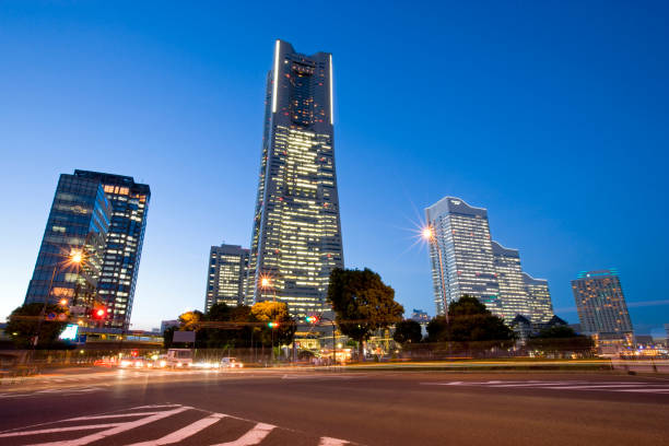 istock Minato Mirai the night view 665520028