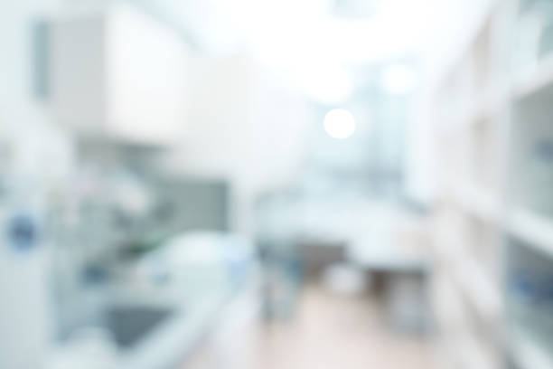 istock Scientific background: modern laboratory interior out of focus 665525326