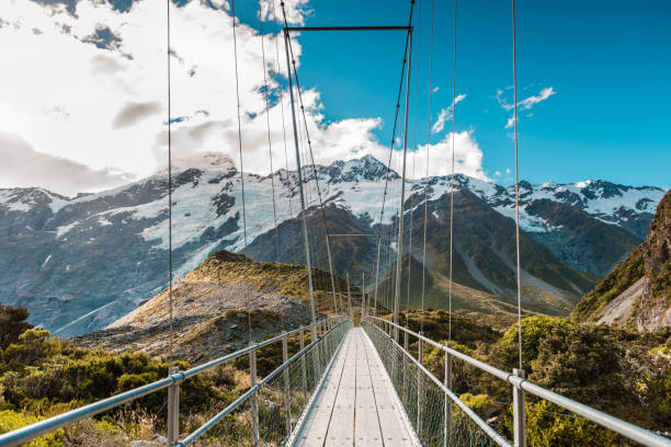 bridge over Hooker River in Aoraki National Park