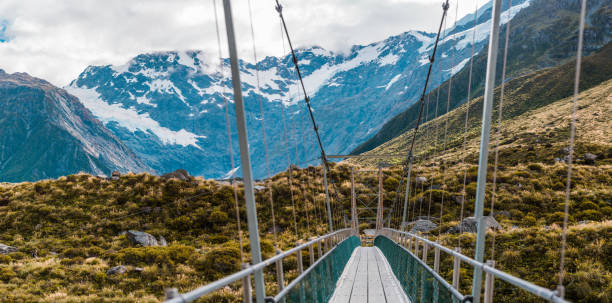 istock bridge over Hooker River in Aoraki National Park 665536128