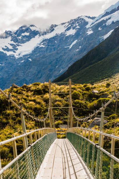 istock bridge over Hooker River in Aoraki National Park 665536354