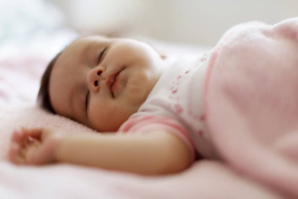 Baby and mother at home