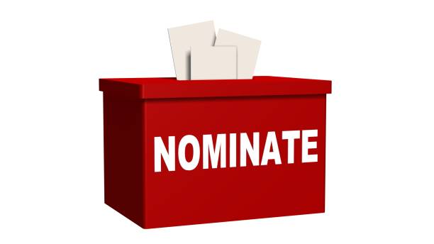 Nominate, Candidate, Suggestion Box  isolated on white stock photo