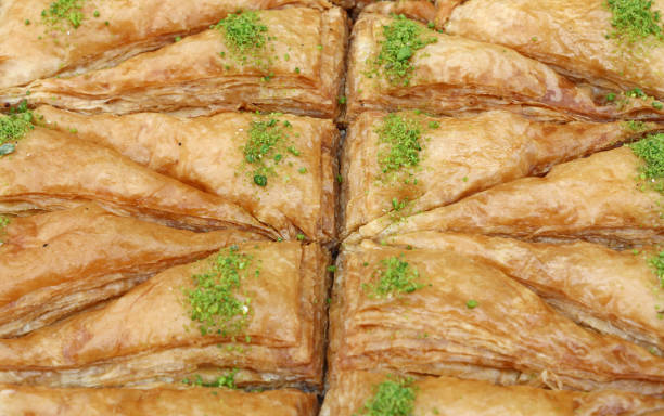 istock Baklava cookies in retail market display 665564286