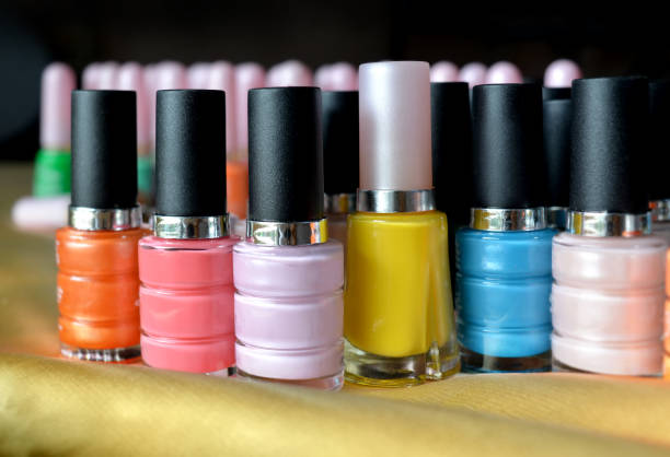 istock Colorful of nail polish bottles . 665571014