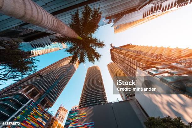 Downtown Of The City Of Miami Stock Photo - Download Image Now - Miami, Florida - US State, Urban Skyline