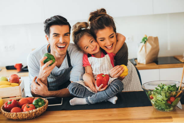 istock Happy family in the kitchen 665582502