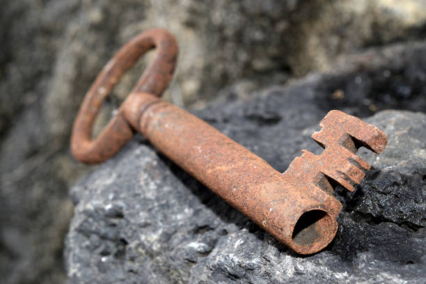 istock very old door key in rusty iron 665585898