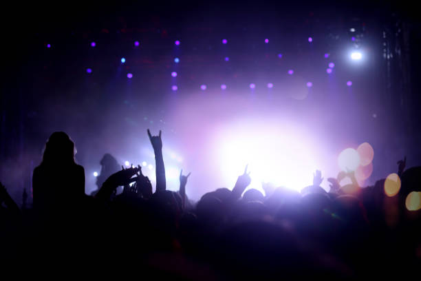 istock Party people attending a concert and partying 665588496